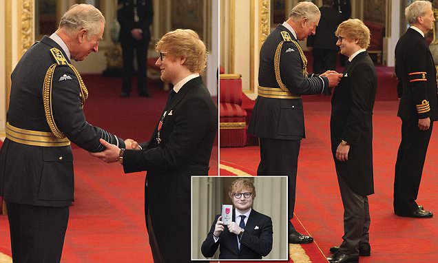 Ed Sheeran Nekat, Langgar Protokol karena Sentuh Lengan Pangeran Charles